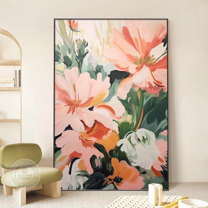 大芬村油画小清新落地画抽象装饰画北欧风客厅沙发背景墙挂画墙画,家居饰品,油画,淘宝优惠券,粉丝福利购,淘宝优惠卷