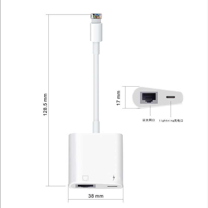 -rj45转换器ctype接口上网二合一兆网卡连接百接头网线以太网手机