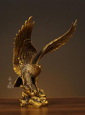 铜大展图大老鹰摆件公室黄办家居宏装饰品店铺公FHN司开业礼品