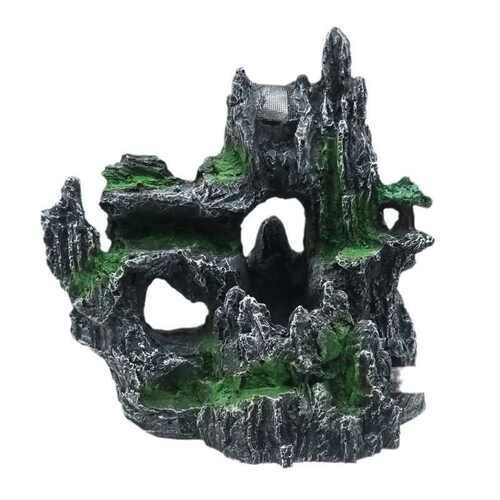 新款鱼缸造景流沙瀑布假山水族箱DIY草缸动态布景不浑水流沙山景