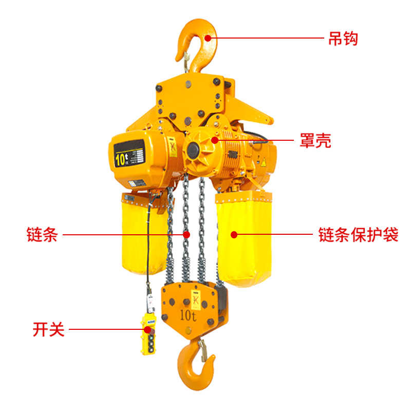 德式环链电动葫芦固定式欧式环链电动葫芦2t6m低净空电动葫芦380v