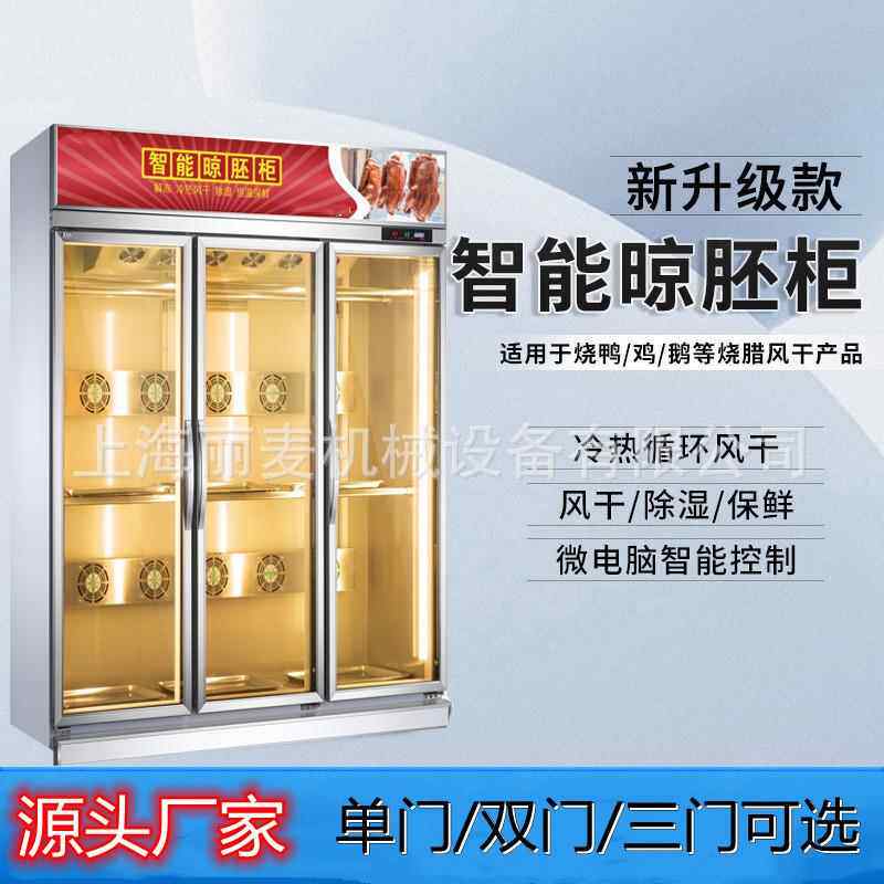 晾鸭乳柜鸭风干晾胚柜 烧烤鹅鸽柜烧腊吹干柜叉鲜835烧保柜单门双