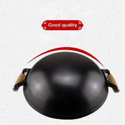Cast Iron double ear Pot Round Bottom Big Iron Pot Uncoated