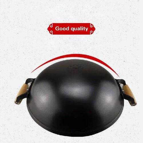 Cast Iron double ear Pot Round Bottom Big Iron Pot Uncoated