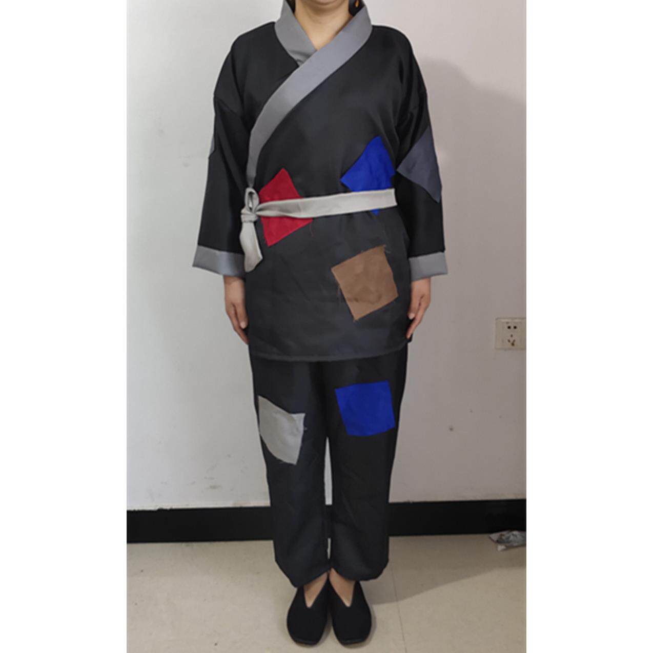 高档叫子古花舞装服装乞丐服破烂补丁话装男女古代要饭搞笑济公台