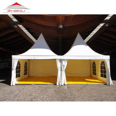 户外休闲尖顶花园帐篷高强度铝合金5*5米四角锥顶篷房生产厂家