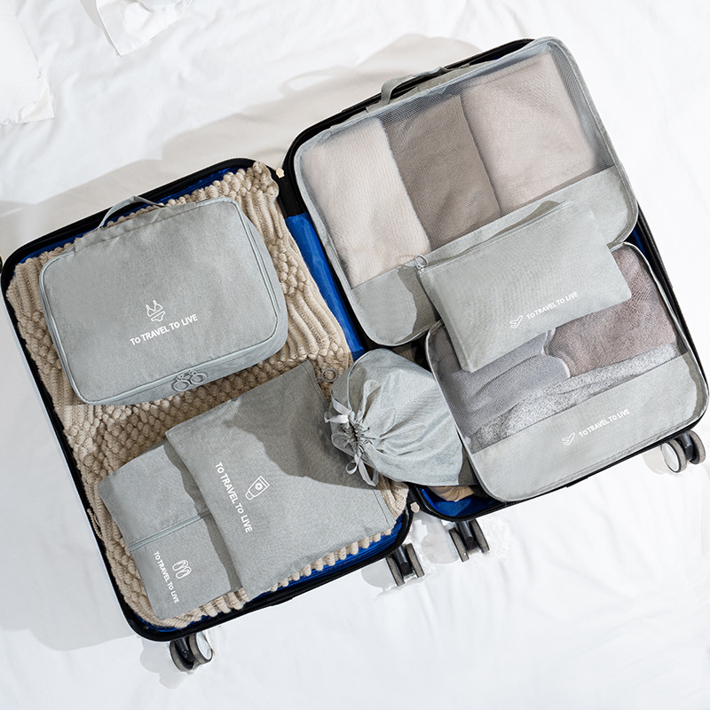 跨境爆款行旅收分纳袋阳离子件套行李箱衣七物Y0028鞋洗漱用品类