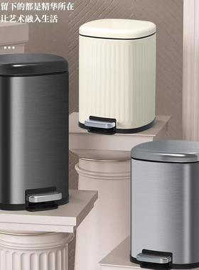 12L新厨锈钢垃圾桶EIX不脚踏有盖内外双桶房间客厅房款办公室收纳