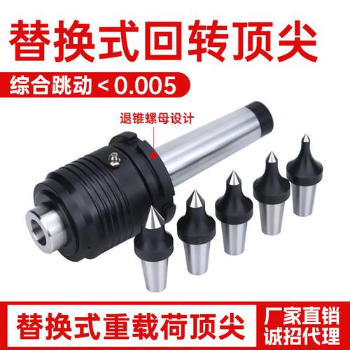 台湾顺成替换式插入式回转MT4/莫氏5号抗震SC65螺母拆卸顶针