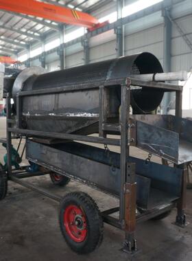 华盛铭沙场用滚筒动矿移动式沙煤专GTS1560用设备震筛动滚筒振筛