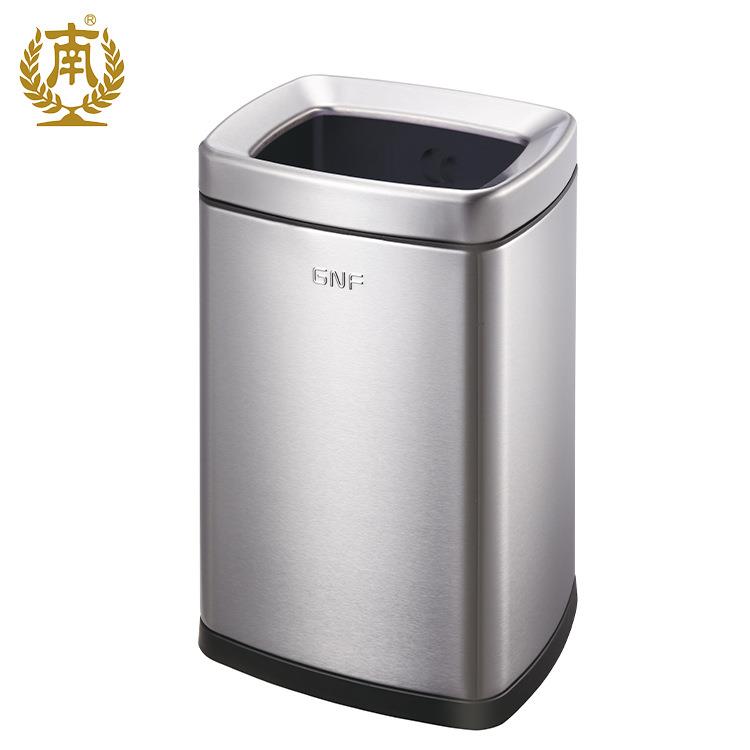 广州南方GNF客房居家15L-25L全钢盖不锈钢长方形房间垃圾桶SF系列 - 实物图