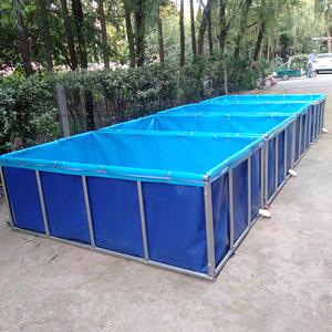 方形鱼虾小龙虾锦鲤水产养殖加厚帆布支架鱼池帆布鱼池蓄水池