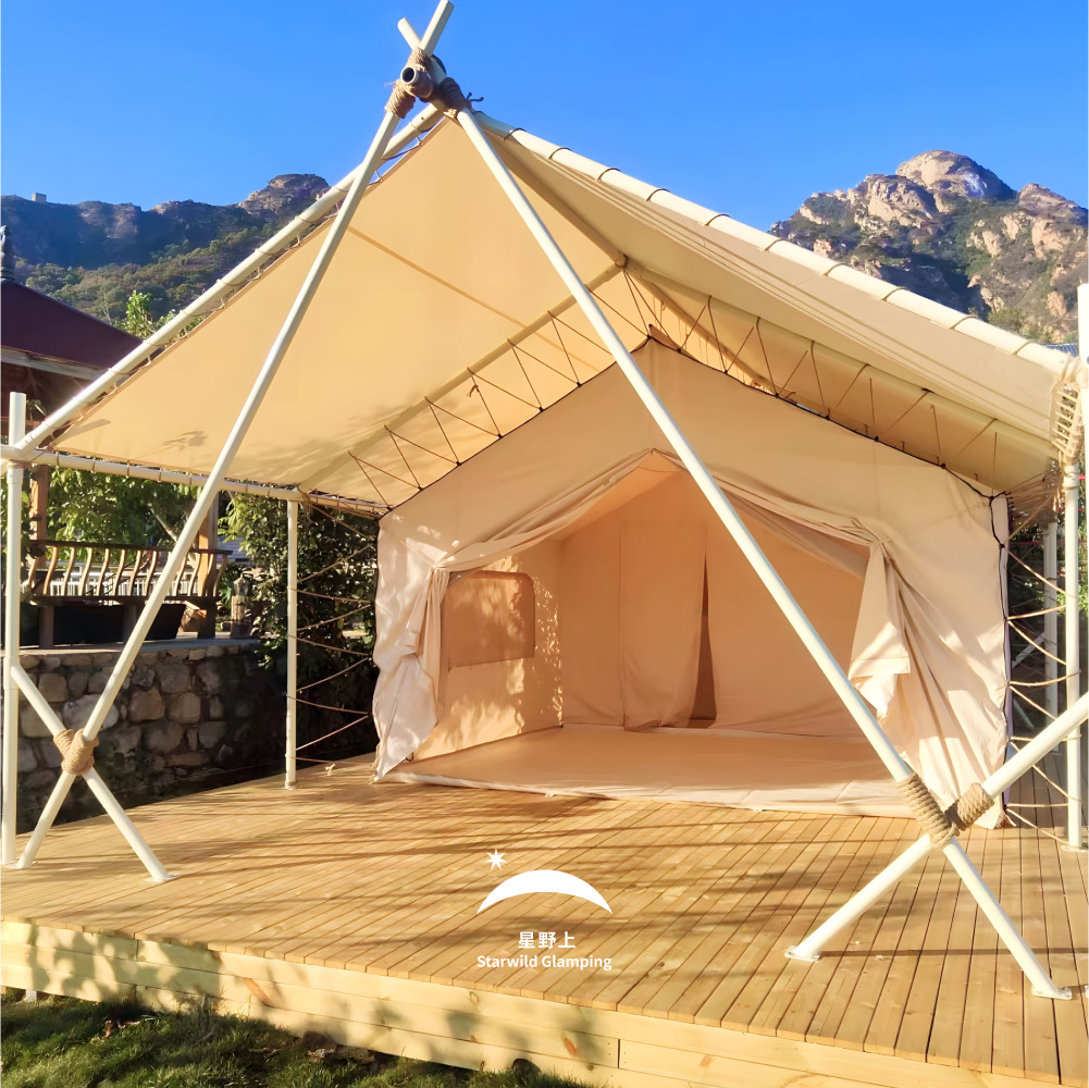 野奢酒店帐篷情侣野跨境-岚游牧营露地度假篷户外休闲大型营帐跨
