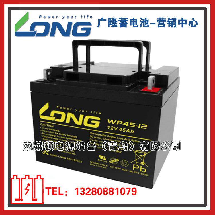 LONG广隆蓄电池WP45-12N/12V45AH电力钢厂电源设备电池-现货营销