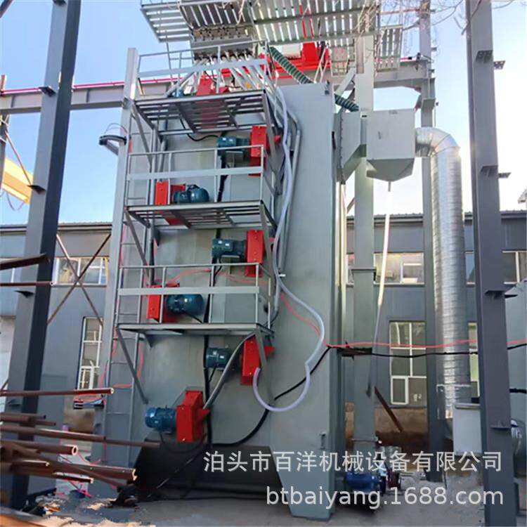 五金件吊钩式抛丸机单钩双钩抛丸清理金属钢件除锈抛光处理