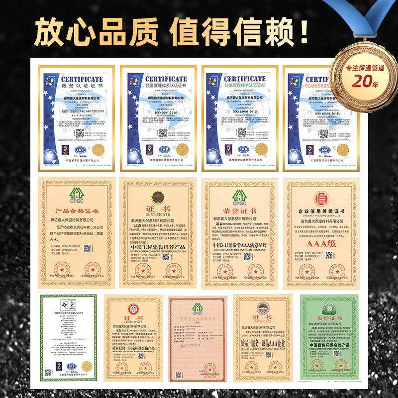 钢内654套钢聚动氨酯复合蒸汽玻璃棉管道耐温固定外滑高保温管