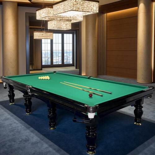 QX台球桌标准成人家用俄式桌球台落袋中式黑八俄罗斯台球桌