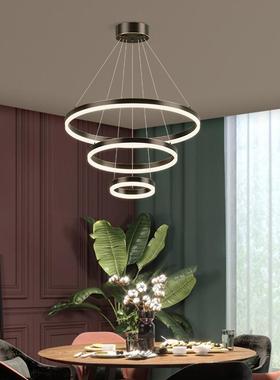 全铜意式极M-327简客大厅吊现代简约气护眼卧室餐厅灯意圆环形灯