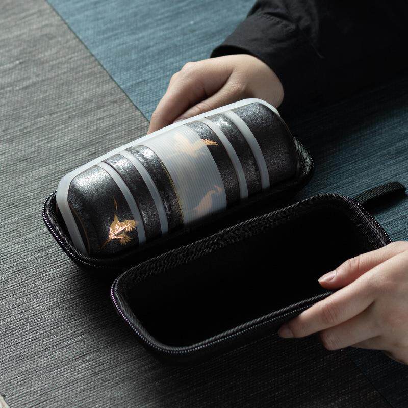 同心杯便携式套装快客杯旅行茶具家用一壶四杯户外旅游泡茶具