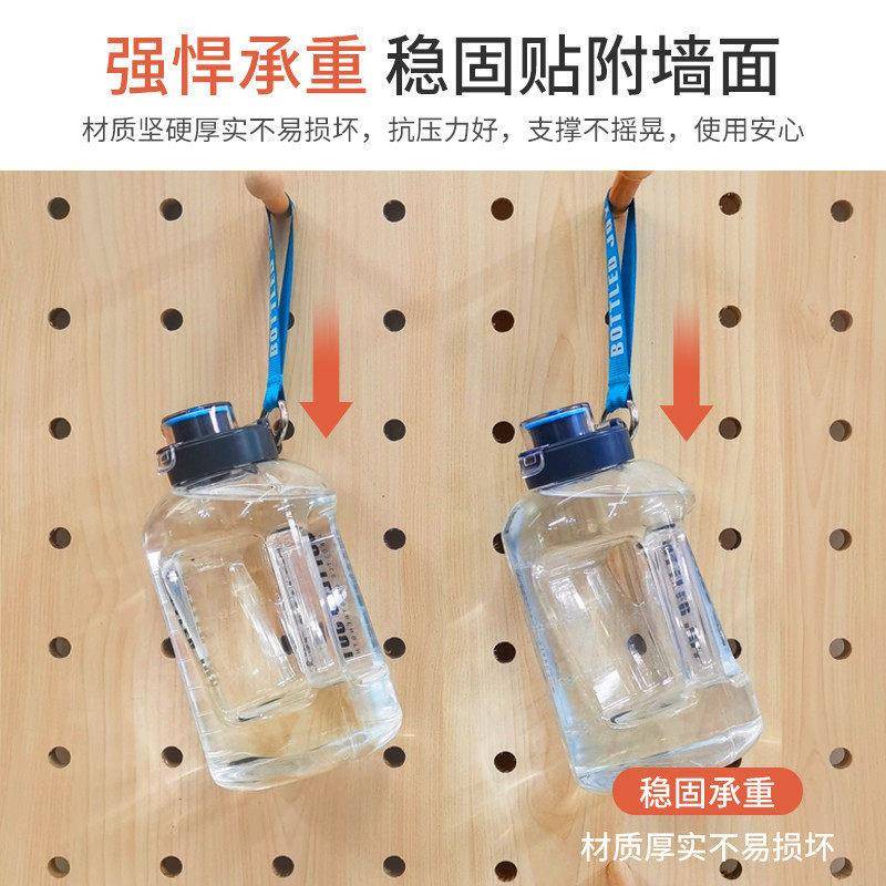 洞洞实木墙板上物架木质墙壁挂GMQ墙书隔架板收置纳架挂板墙面