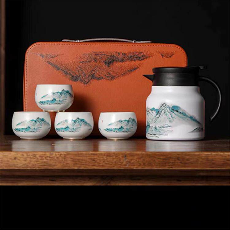 焖壶大容量保温泡茶壶陶瓷汝窑茶杯旅行功夫茶具套装