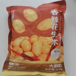 去皮花生米东赛良品酒友鬼花生500g袋装下酒菜香辣油炸花生米