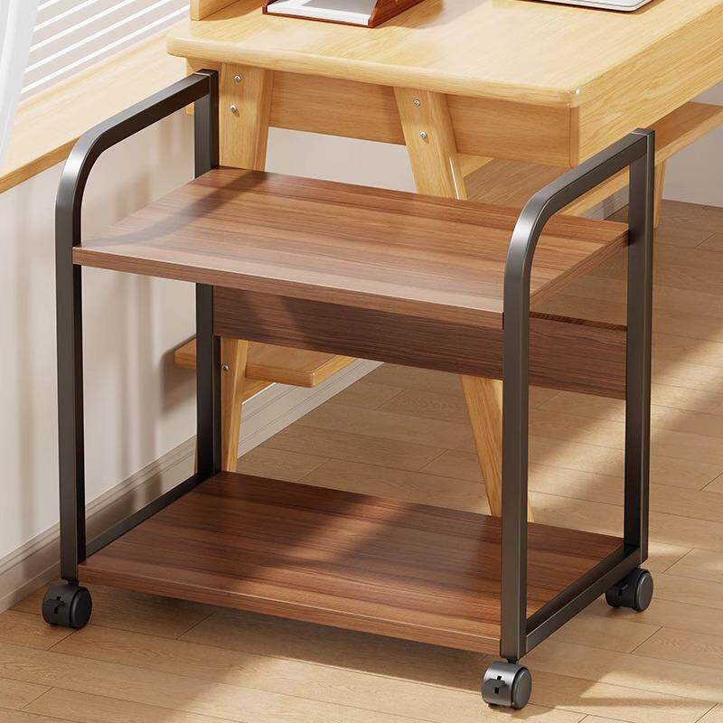 放打印机置物架落地放置柜子收纳架子可移动办公室电脑主机箱托架