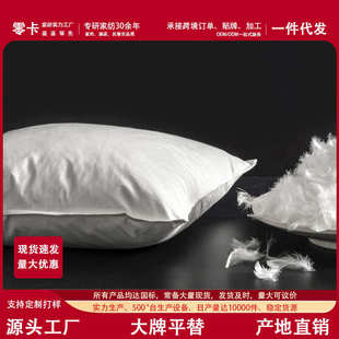 跨境羽毛抱枕头全棉沙发腰靠枕白鹅毛羽绒毛枕芯酒店床上靠垫芯