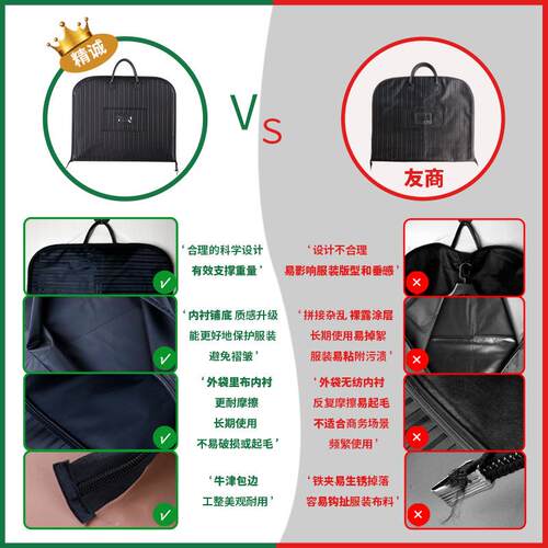 新款直销现货商务西装袋礼服防尘套手提袋挂服装收纳防尘罩黑色西