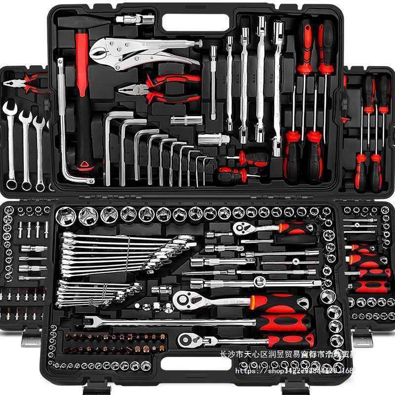 工具套装汽修家用组合工具箱套装套筒套管棘轮扳手维修多功垒德株