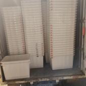 加厚带塑料水养箱服装 轮厂大号收纳周转箱水产殖塑料DRK箱带转轮