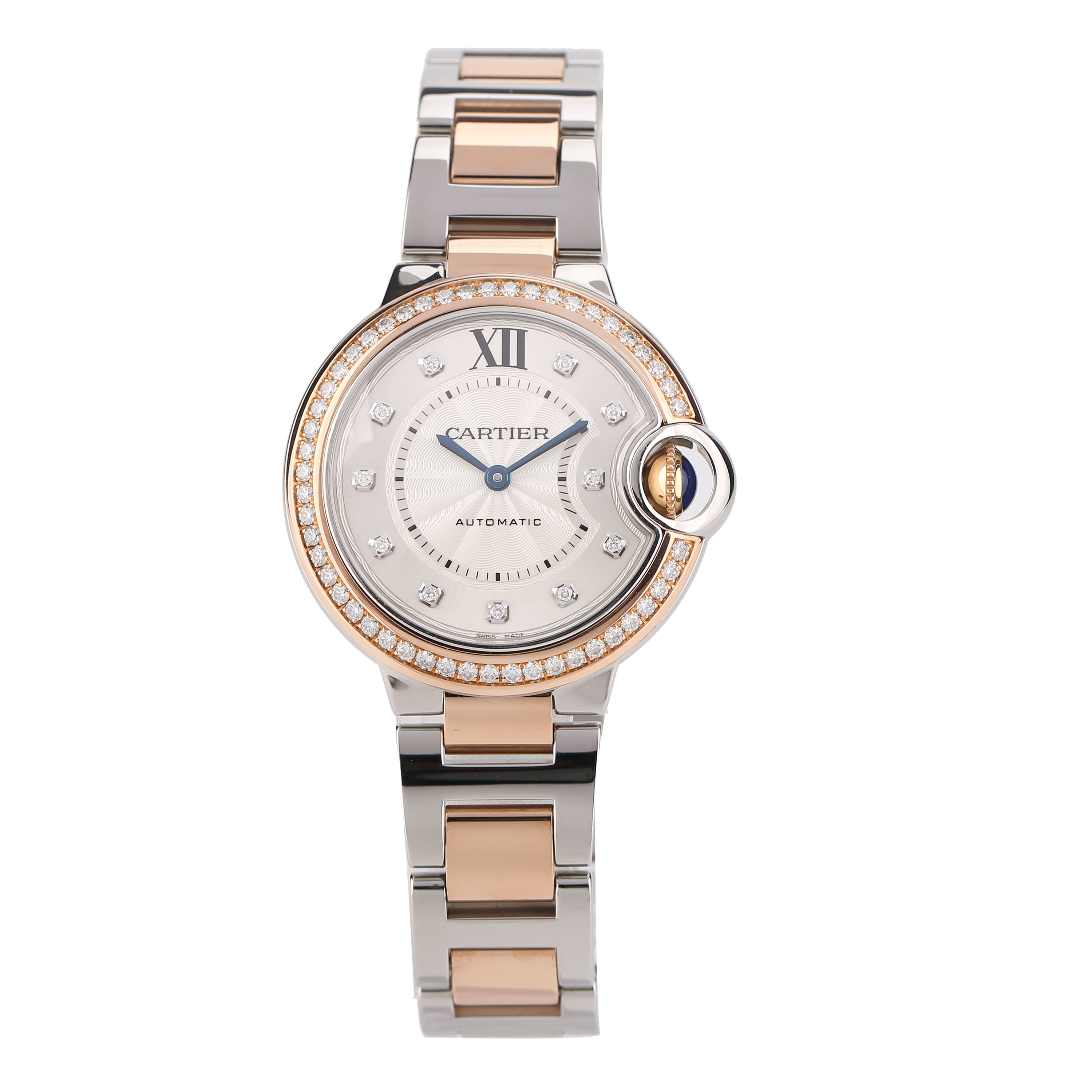 公价127000[98新]卡地亚蓝气球系自动机械腕表钻石女表WE902077