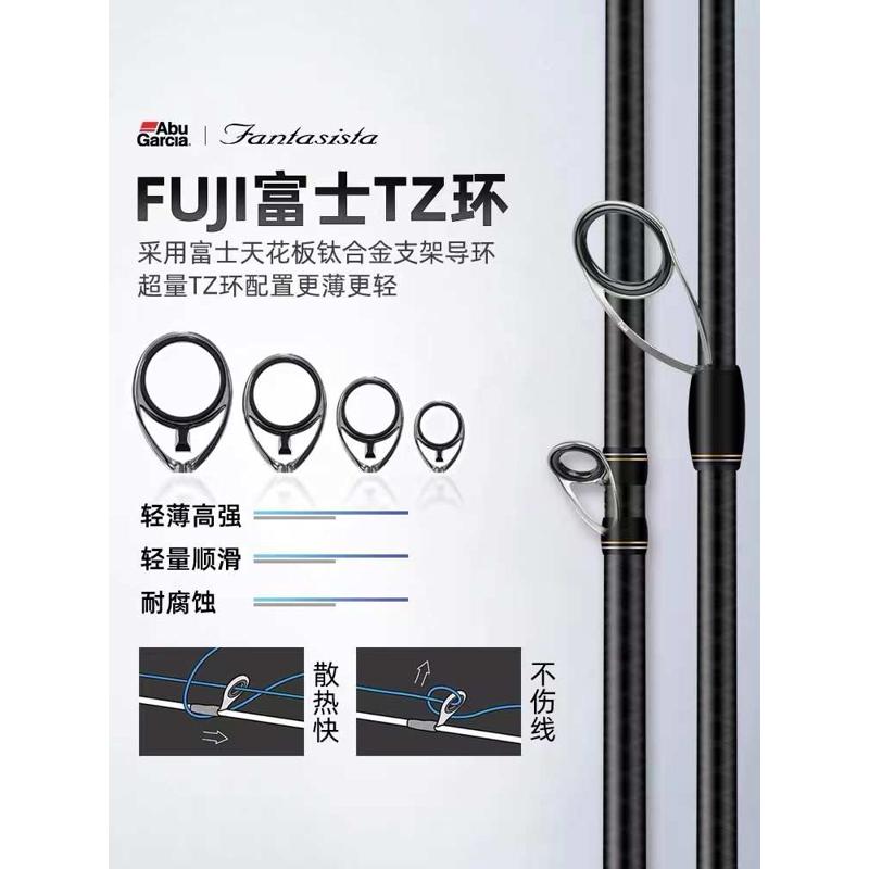 现货Abu阿布22新款钒钛 两节独节路亚竿 轻量高碳翘嘴鲈鱼远投杆