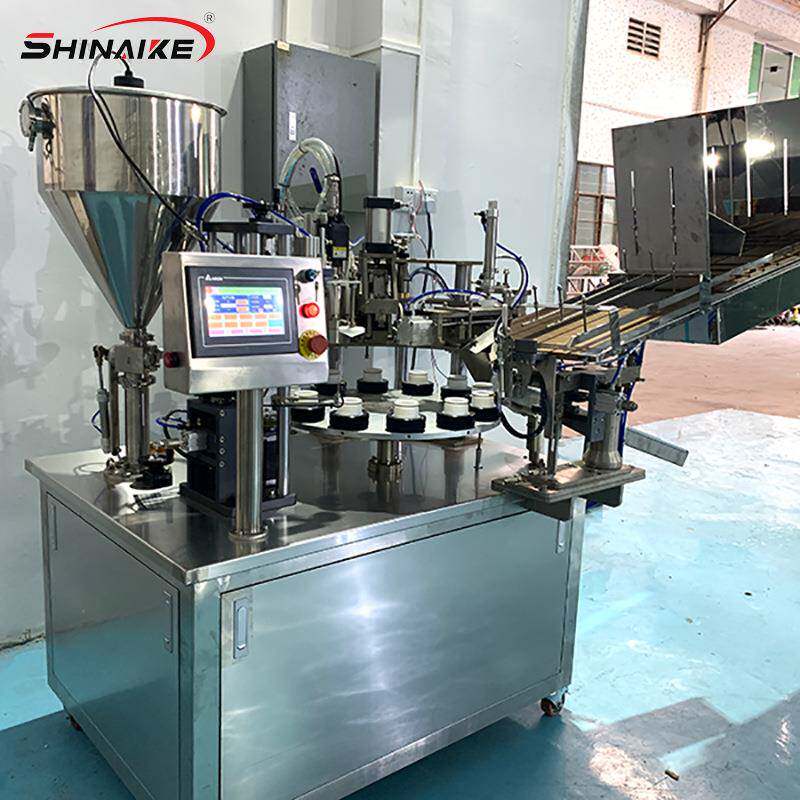 全自动灌装封尾机牙膏管护手霜凡士林BB霜乳膏内加热灌装封尾机