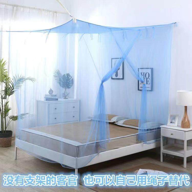 老款蚊帐家用双人床老式传统文帐出租房工地单人床帐篷单开带绑绳