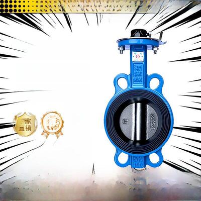 D71X-16Q/C手柄对夹铸铁蝶阀手动碟阀DN 50 65 80 100 125 150