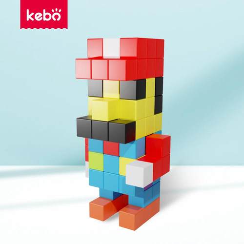 我的世界益智儿童磁力磁性片棒积木花拼装叠叠乐颗粒启蒙玩具