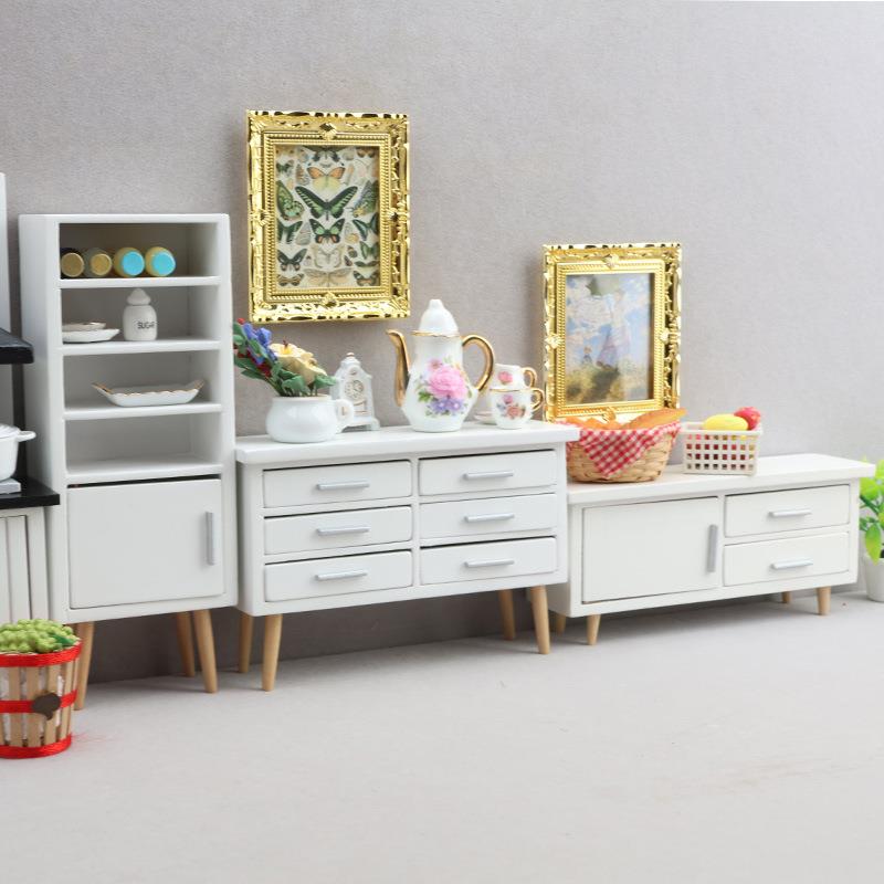 1:12迷你娃娃屋家具配件DOLLHOUSE摆件微缩12分现代风厨房模型