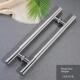 玻璃门拉手不绣钢把手柄手黑圆管钛金大门移门铁门定制配件