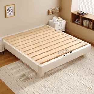 纯实木无床头床互不打扰静音加厚1.8米榻榻米排骨架床架支持定制