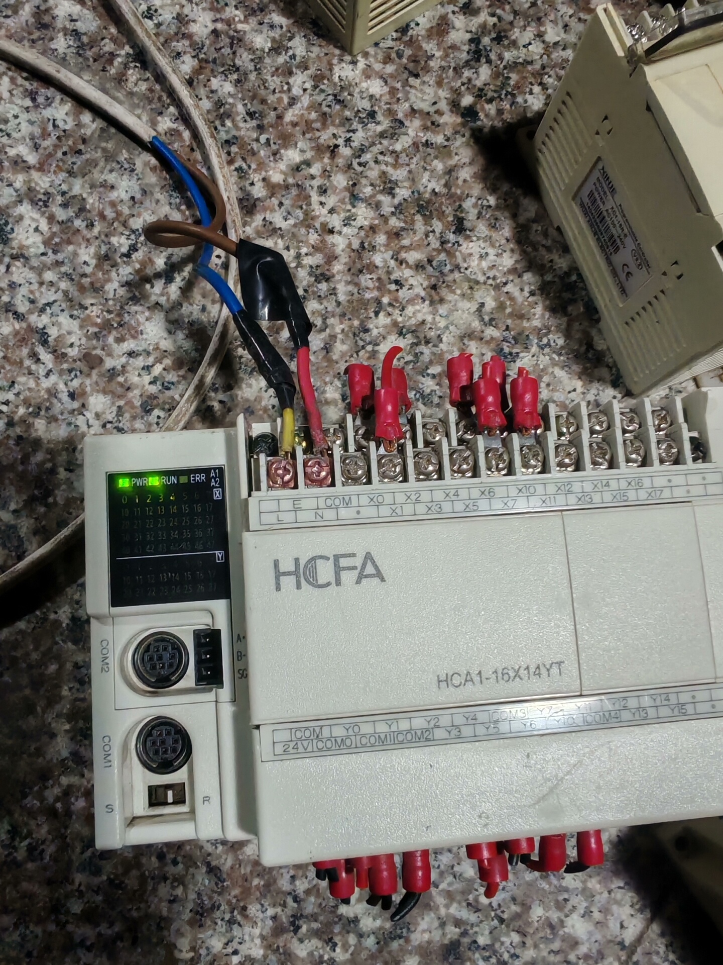 禾川PLC，HCA1-16x14YT-A二手拆机，通电测试正