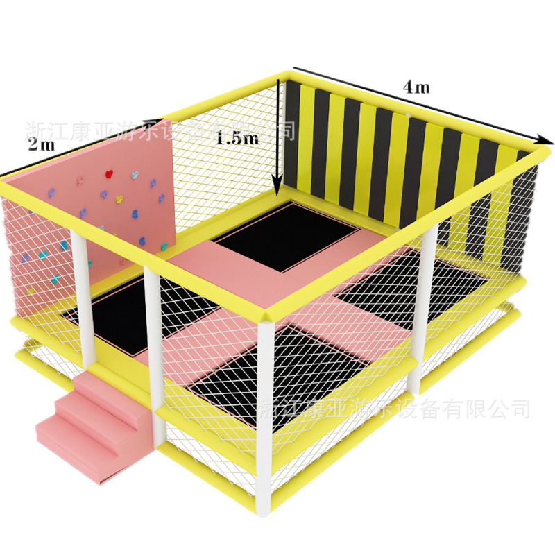 蹦床儿童户外大型商用室内成人网红粘粘乐蹦蹦床乐园网布厂家直销