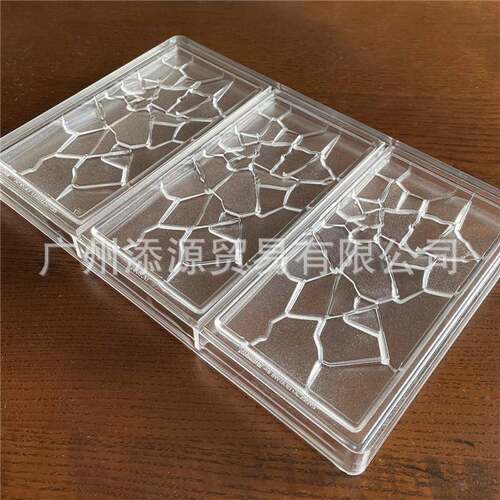 3连裂纹板块PC巧克力模PC-5002长方形砖石果干新款
