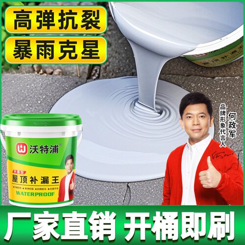 沃特浦外墙屋面防水涂料屋顶补漏楼顶房屋漏水材料