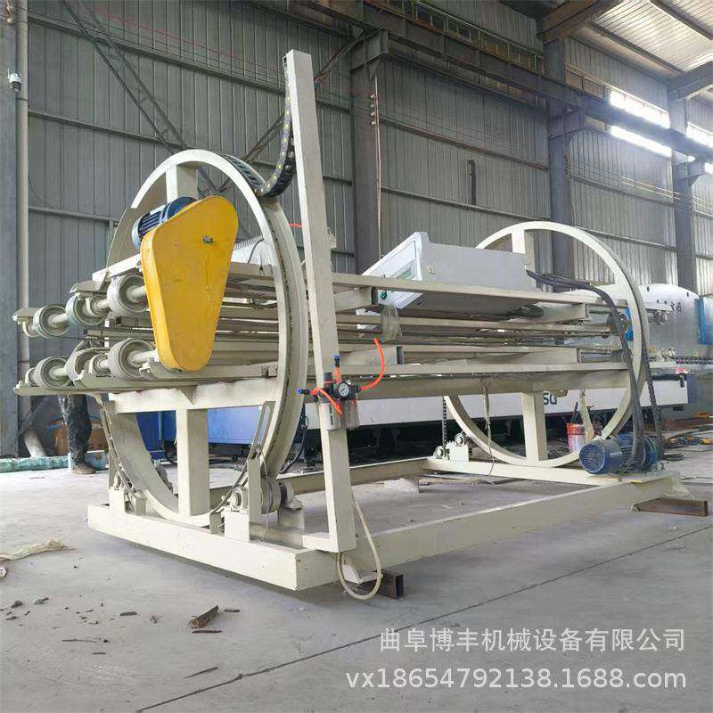 滚轮皮带输送在线板翻转机垛料180度90度翻面机O型鼠笼翻板机