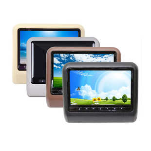 汽车载后排外挂式 9寸高清车载MP5头枕电视游戏FM DVD头枕显示器