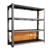 家用置物架钢制货架阳台多层储物架储藏间厨房收纳架快递杂物架子