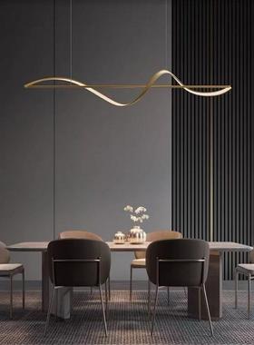 le现代简约餐厅卧室客492厅灯创意餐d桌山吧台吊长条饭厅极简中灯