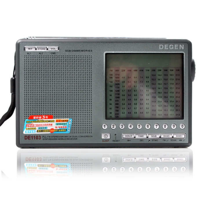 Degen/德劲 DE1103全波段短波王 数字立体声收音机  现货 DSP版！