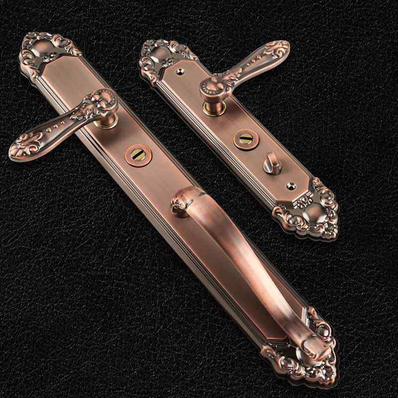 欧式不锈钢开门大双门盗门拉防双开门锁手华锁具豪配件双面防撬拉